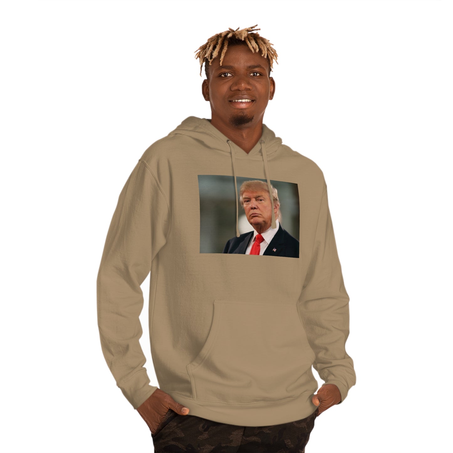 Trump Portrait 2024 soft and durable Unisex Hooded Sweatshirt Choose color and size