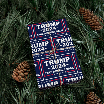 Trump Take America Back Christmas Wrapping gift Paper