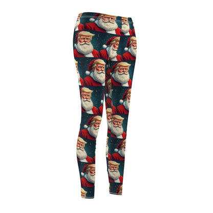 Santa Trump Christmas Hat 2024 MAGA Women's Casual Leggings