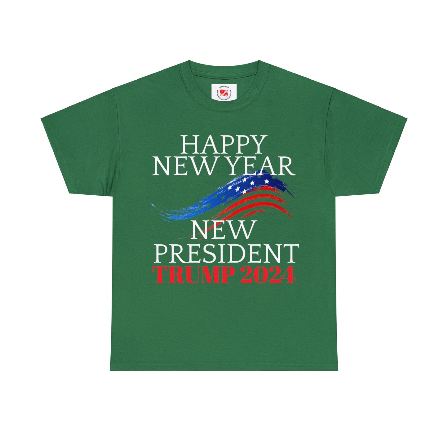 Happy New Year New President Trump 2024 Unisex Heavy Cotton Tee