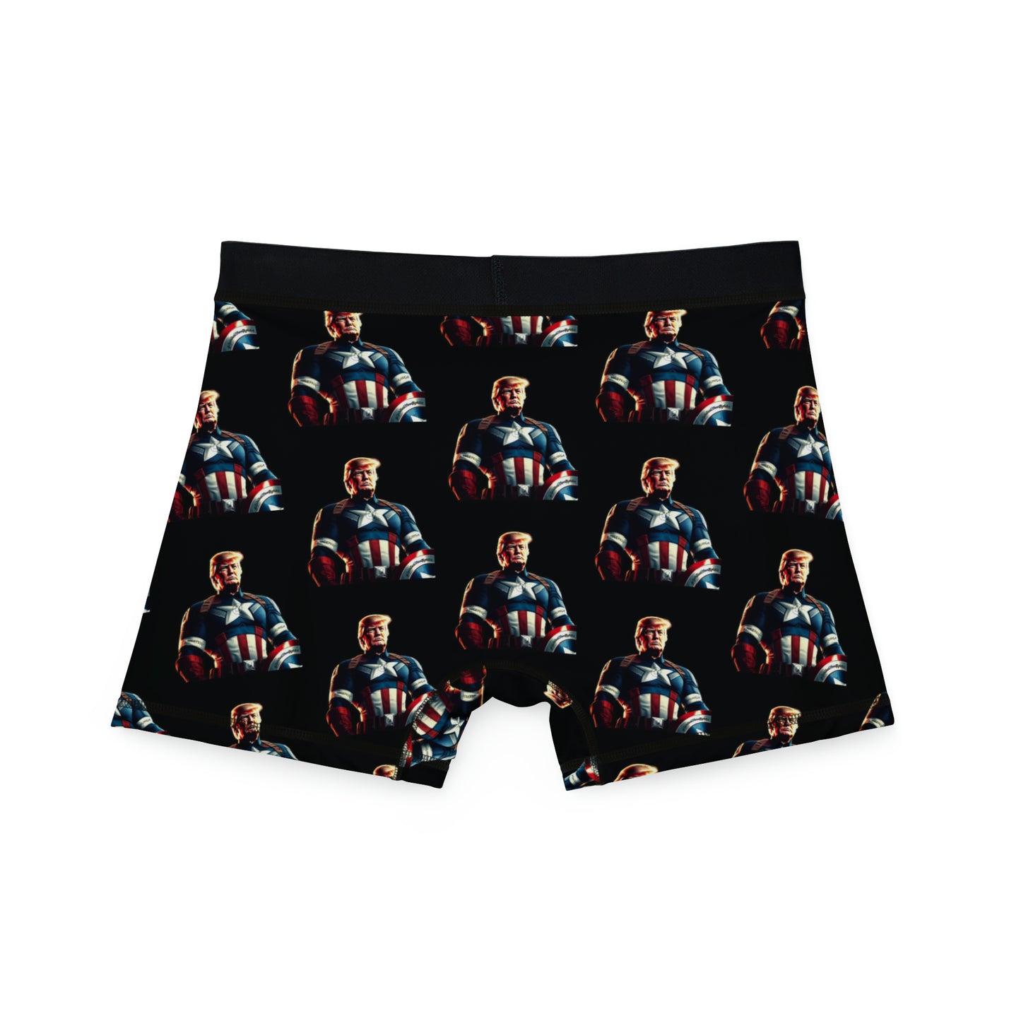 Captain America Trump Black All Over Print Herren-Boxershorts