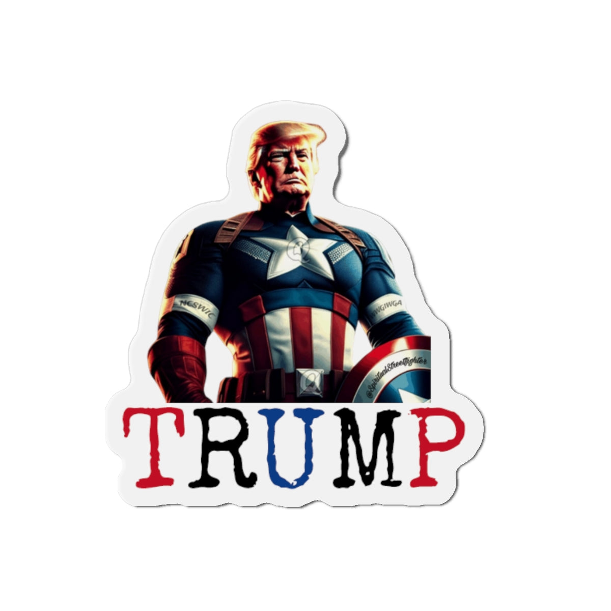 Captain TRUMP Red White and Blue Die-Cut Magnet