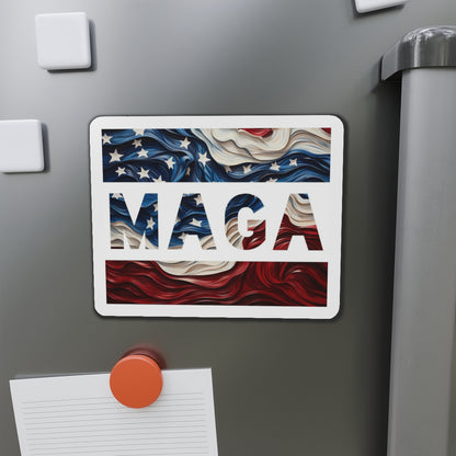 MAGA Trump Red White and Blue Die-Cut Magnet