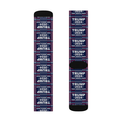 Trump 2024 Take America Back Cushioned Sublimation Socks