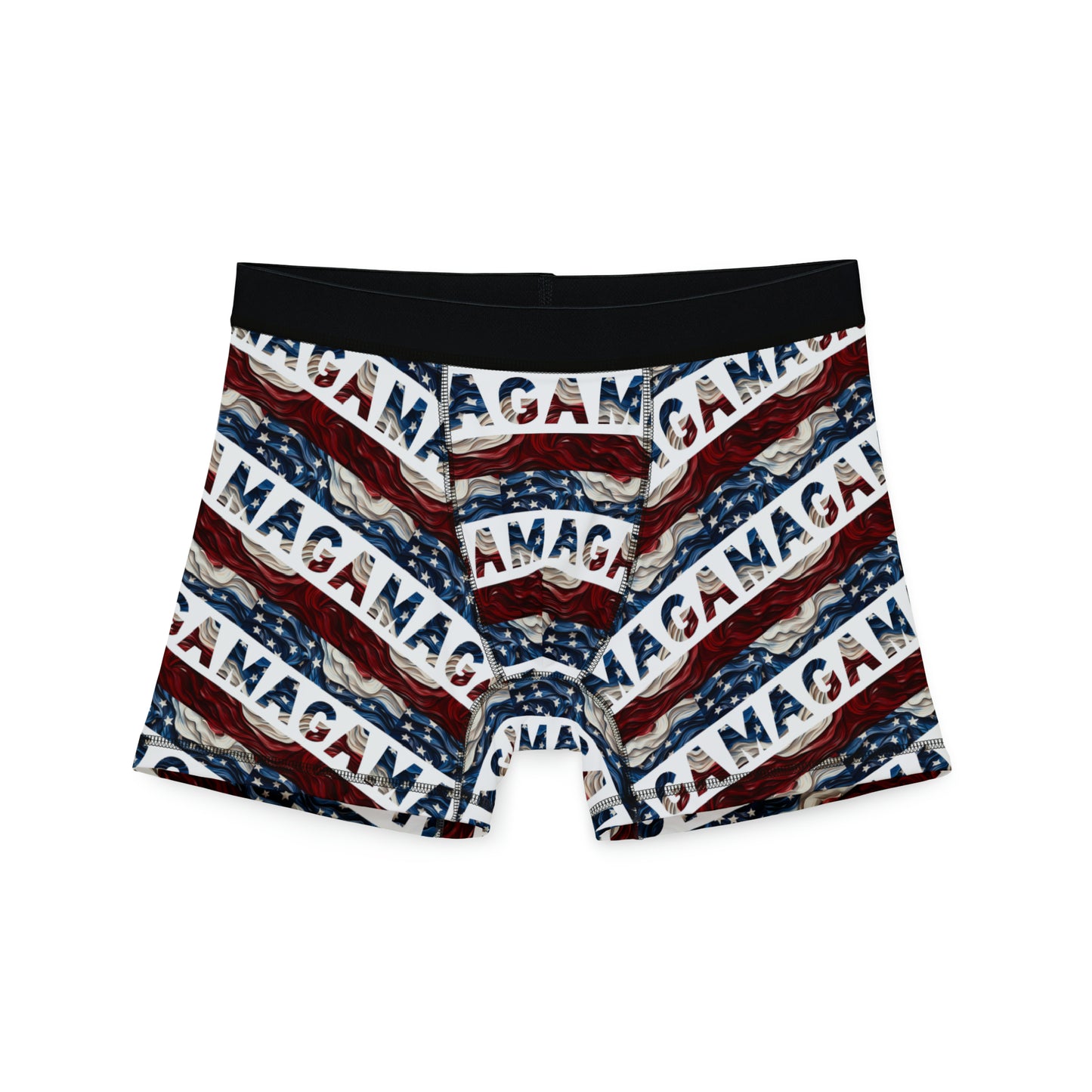 Trump 2024 MAGA Red White and Blue All over Men's Boxer Briefs