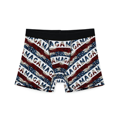 Trump 2024 MAGA Red White and Blue All over Men's Boxer Briefs