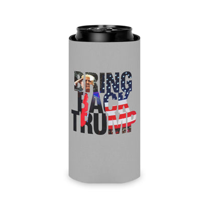 Bring Back Trump MAGA Gray Can Cooler Coozie 2 sizes