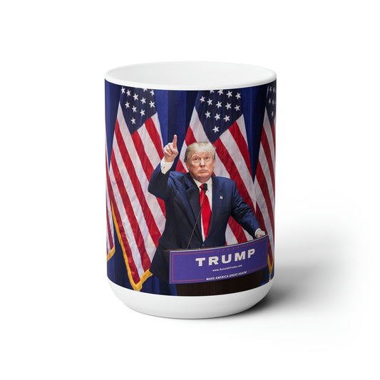 Trump American Flag Jumbo Ceramic Coffee Mug 15oz