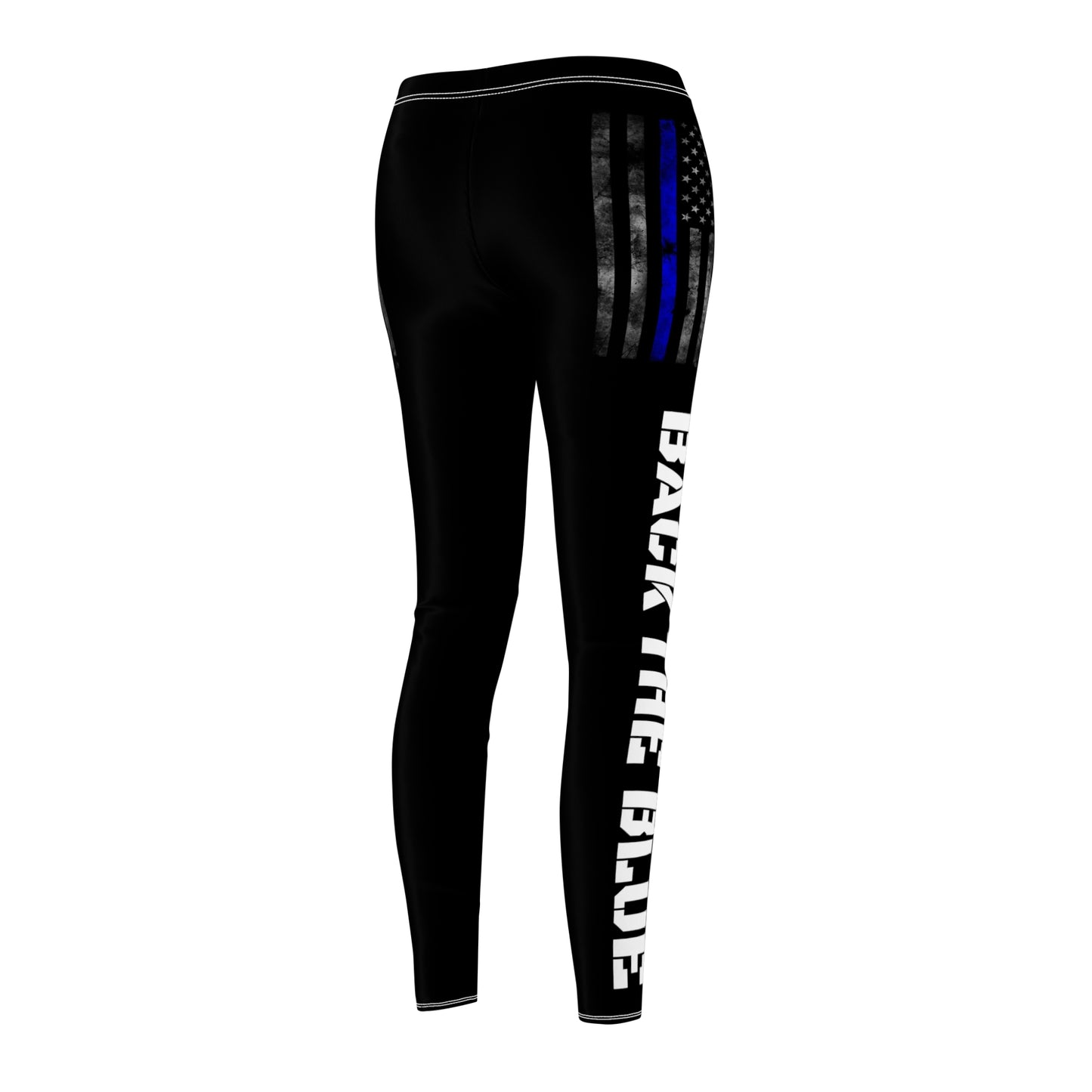 Back The Blue Police Black Women's Casual Leggings Trump MAGA