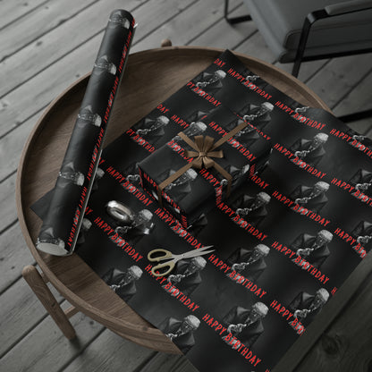 Happy Birthday Trump 2024 Black MAGA Birthday Gift Present Wrapping Paper