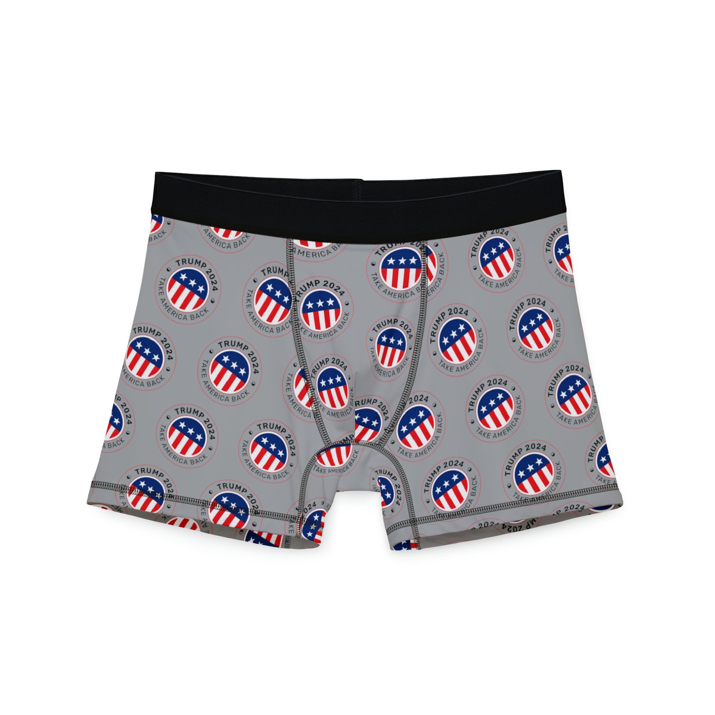 Trump 2024 Take America Back Grey Allover Herren-Boxershorts