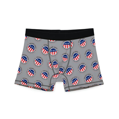 Trump 2024 Take America Back Grey Allover Herren-Boxershorts