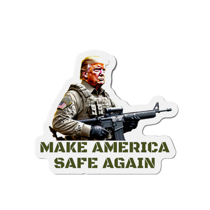 Make America Safe Again Military Trump Die-Cut Magnet