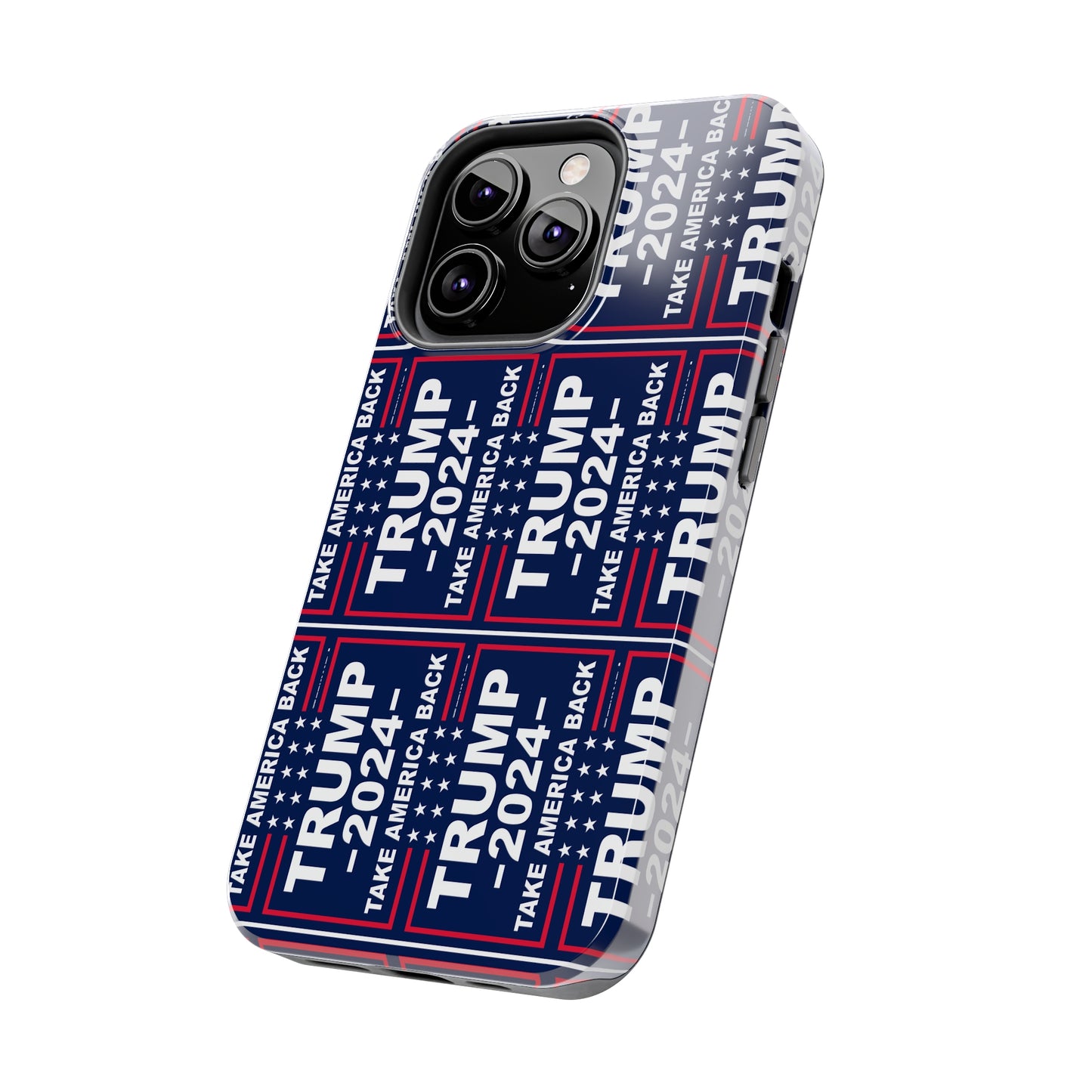 Trump 2024 Take America Back Blue Apple iPhone Tough Phone Cases