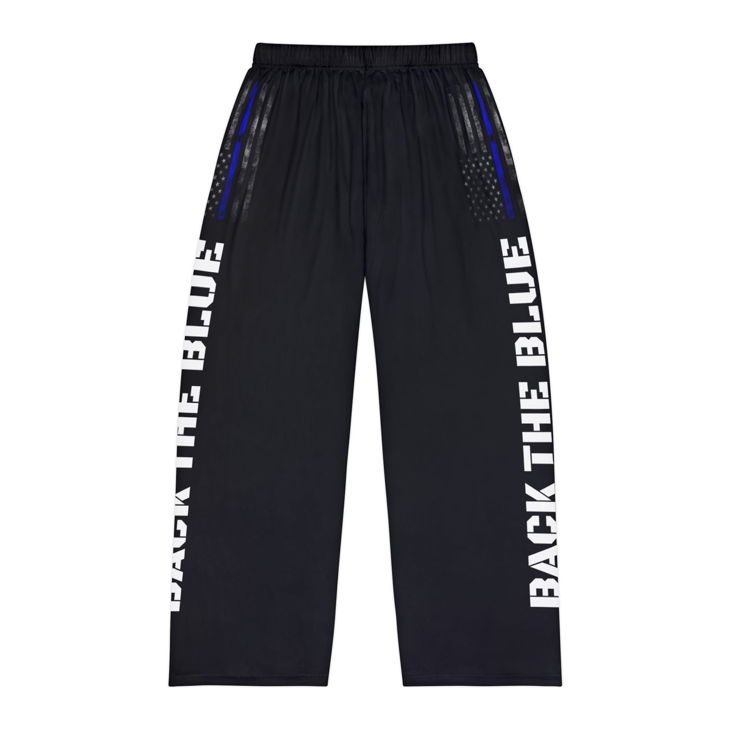 Back the Blue Flag Police Men's Polyester Lounge Comfy Pajama Pants MAGAGA Exclusive