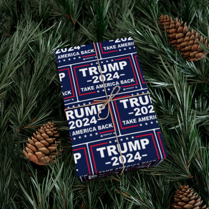 Trump Take America Back Christmas Wrapping gift Paper