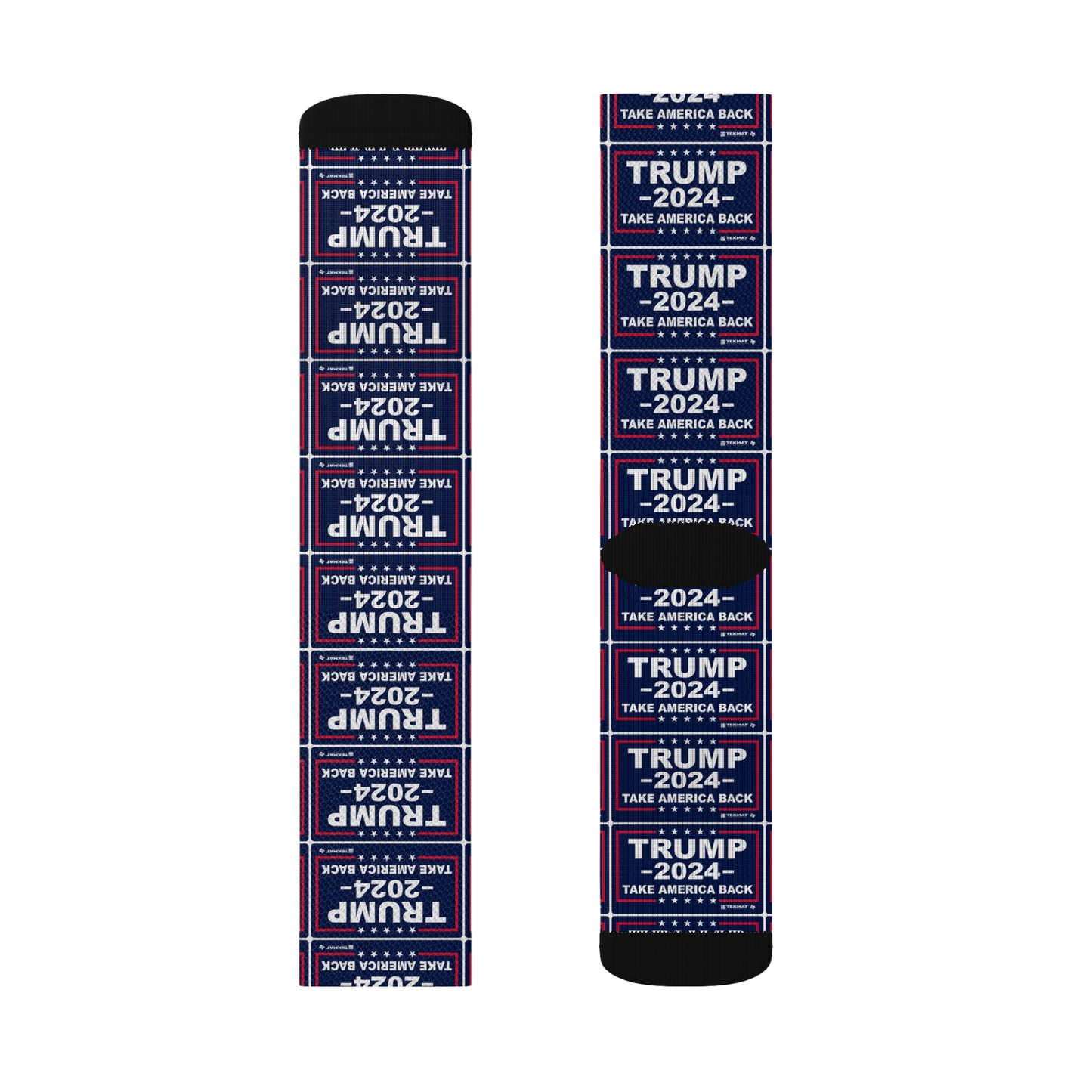Trump 2024 Take America Back Cushioned Sublimation Socks