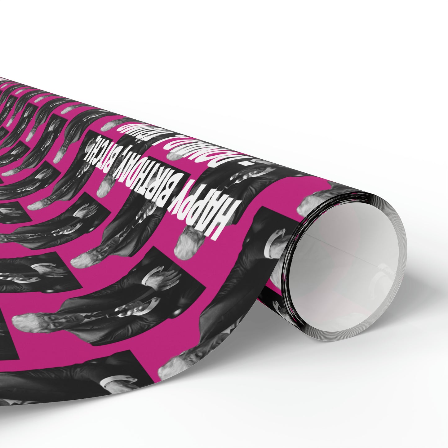 Happy Birthday Bitch! -Donald J. Trump Birthday Gift Wrapping Paper - Pink