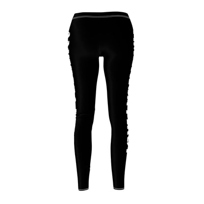 America First Black and white Women's Casual Leggings Trump MAGA