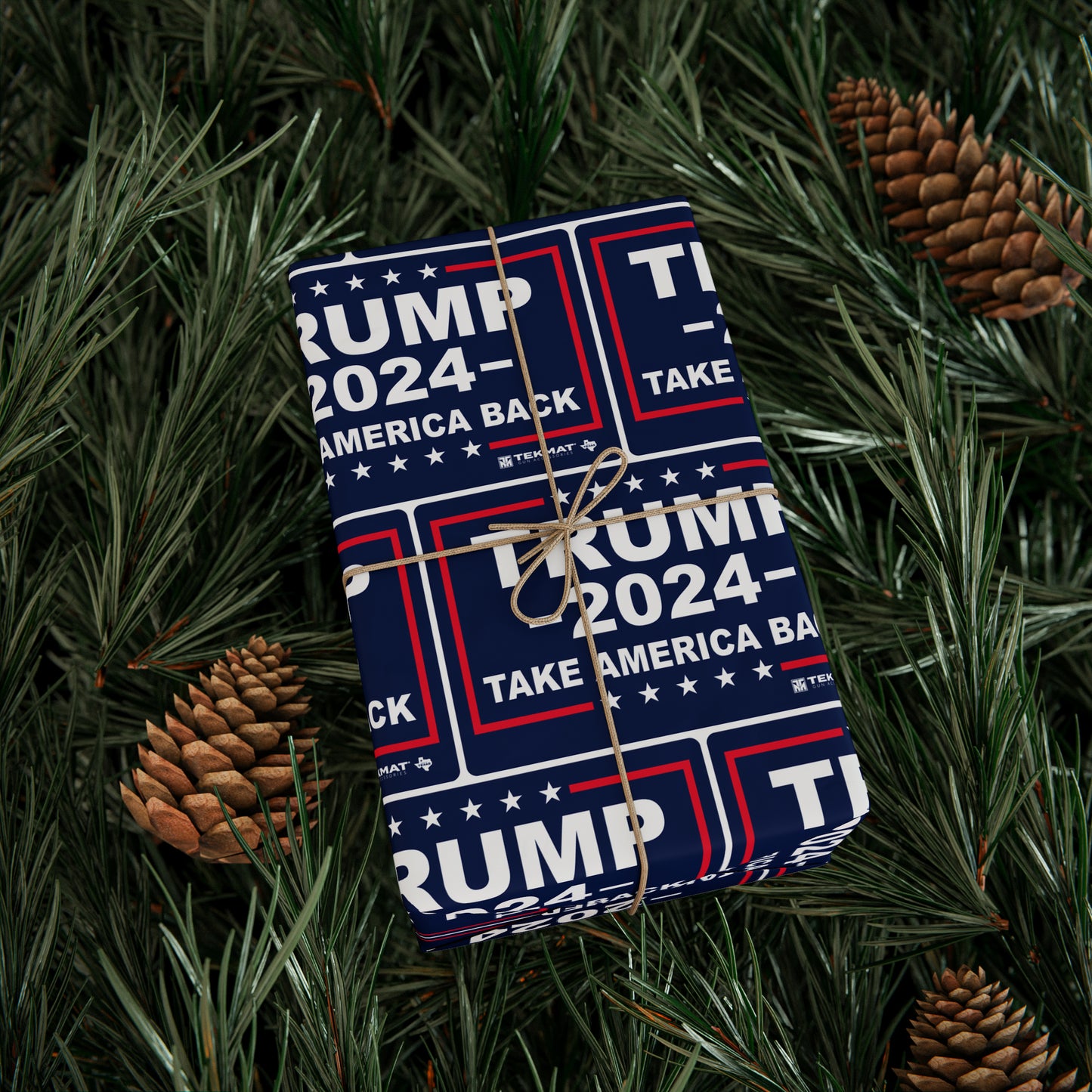 Trump Take America Back Birthday Gift Present Wrapping Paper MAGA
