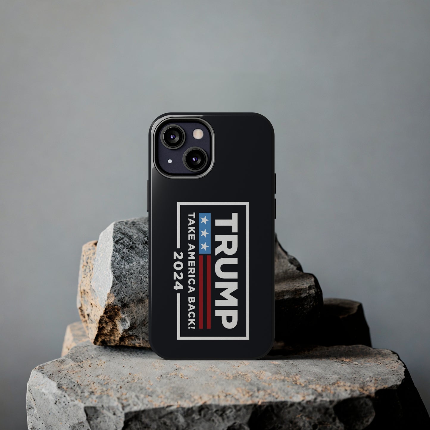 Trump 2024 Take America Back Black Apple iPhone Tough Phone Cases