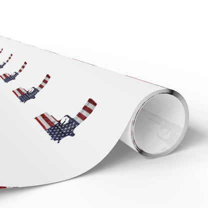 American Flag Gun 2A Christmas Wrapping Paper