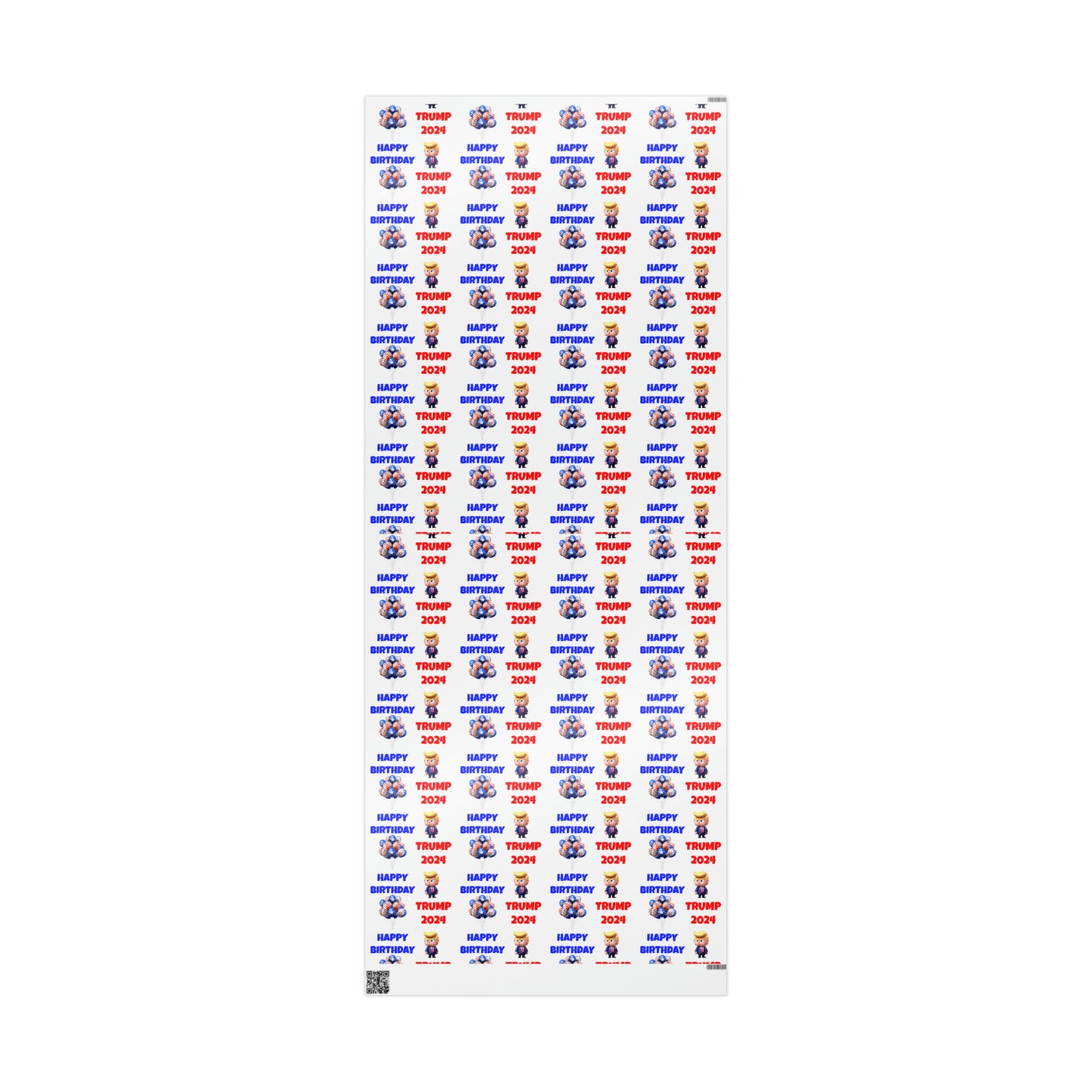Happy Birthday Trump 2024 white MAGA Birthday Gift Present Wrapping Paper