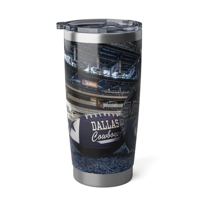 Dallas Cowboys Helmet and Football NFL Stainless 20oz Tumbler