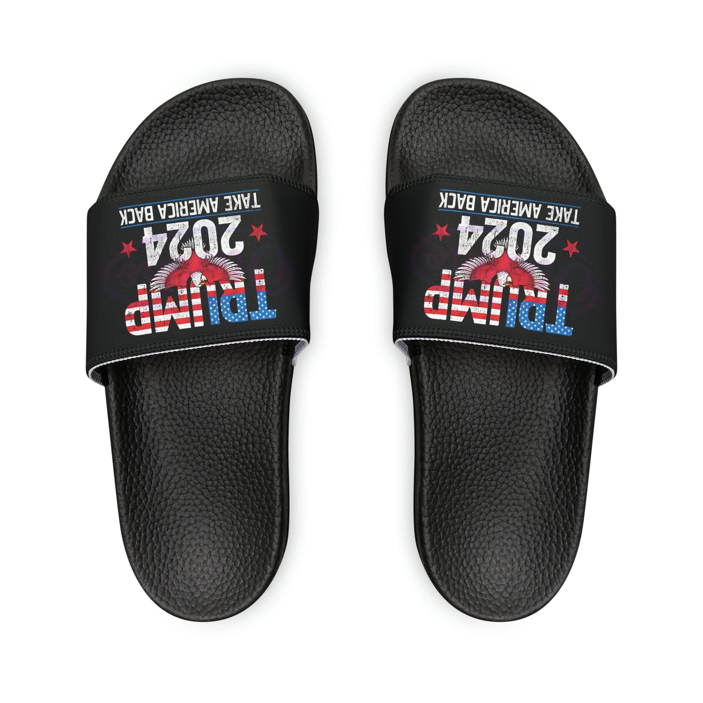Men's Trump 2024 Take America Back MAGA Comfy PU Slide Sandals