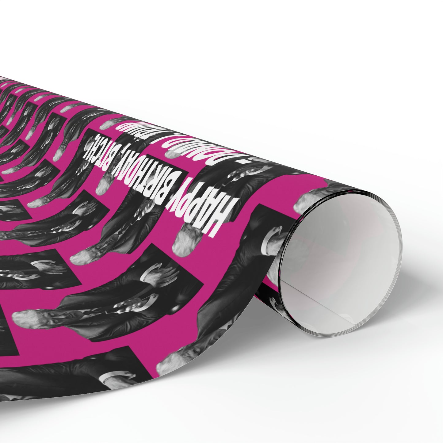 Happy Birthday Bitch! -Donald J. Trump Birthday Gift Wrapping Paper - Pink