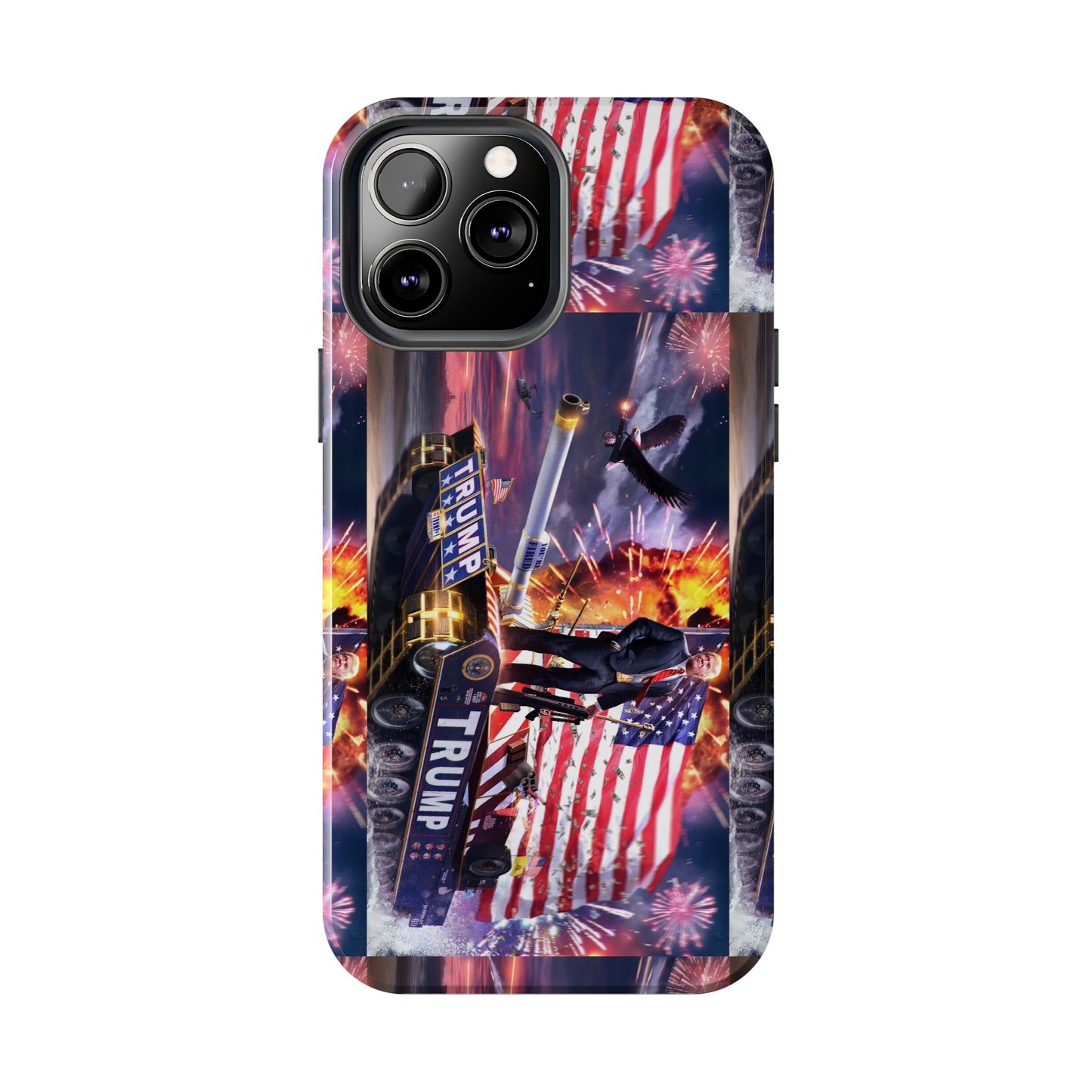 Trump Tank Murica F Yeah Apple iPhone Tough Phone Cases