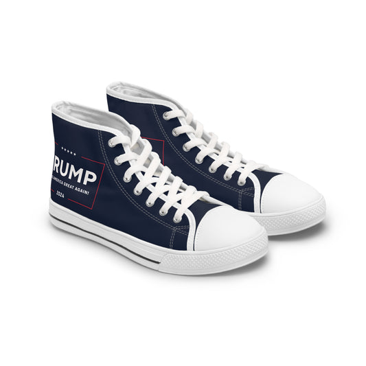 Trump 2024 Make America Great Again MAGA Women's High Top Sneakers Shoes