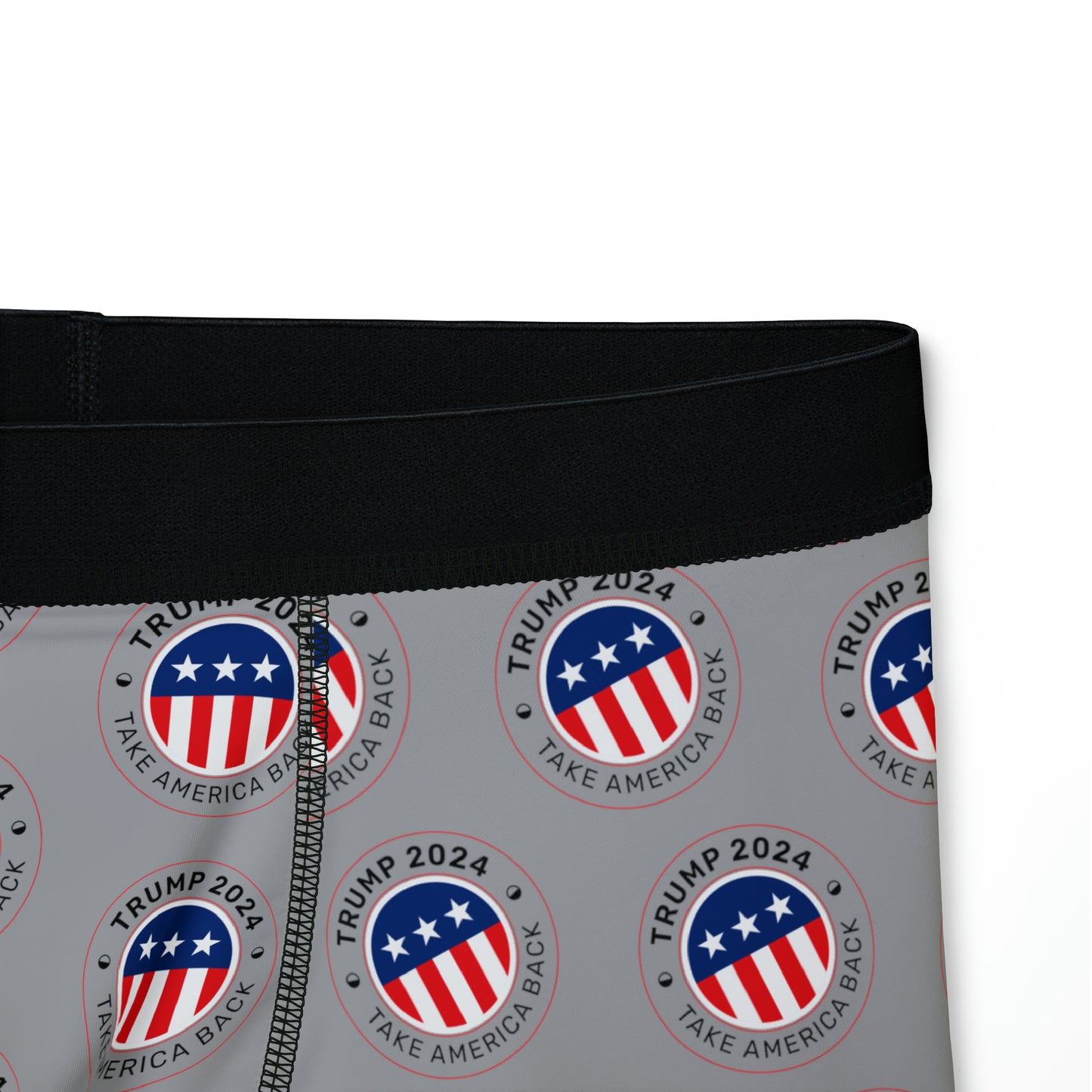 Trump 2024 Take America Back Grey Allover Herren-Boxershorts