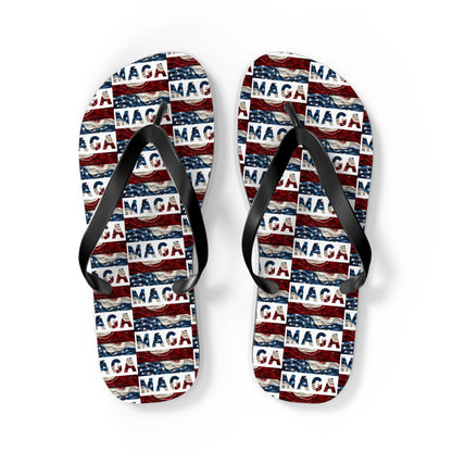 MAGA Red White and blue Comfy Summer Beach Unisex Flip Flops Trump