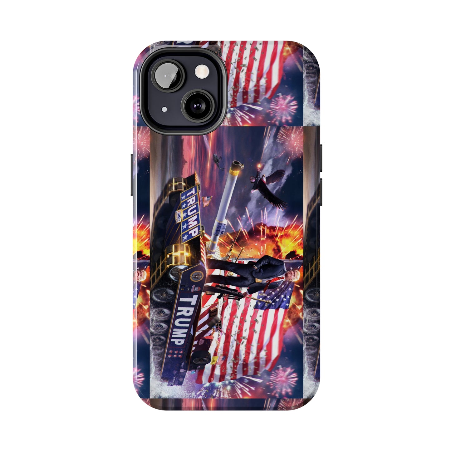 Trump Tank Murica F Yeah Apple iPhone Tough Phone Cases