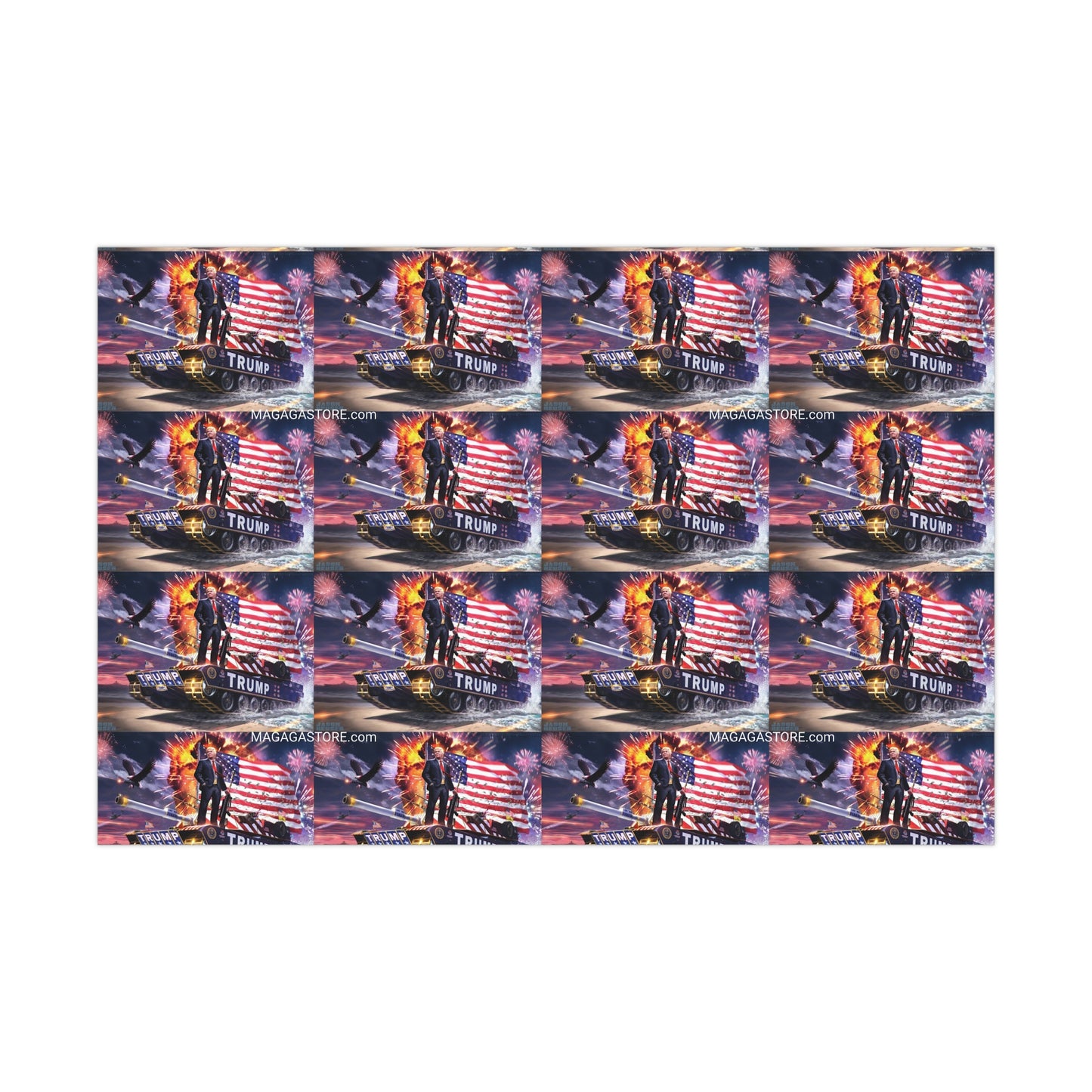 Trump the Warrior Christmas Wrapping Paper