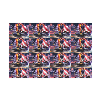 Trump the Warrior Christmas Wrapping Paper
