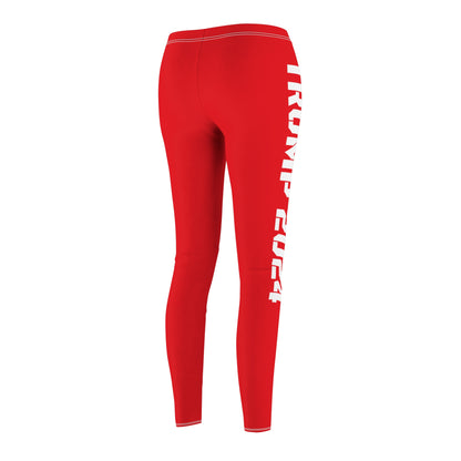 Trump 2024 USA Red Women's Casual Leggings Trump MAGA