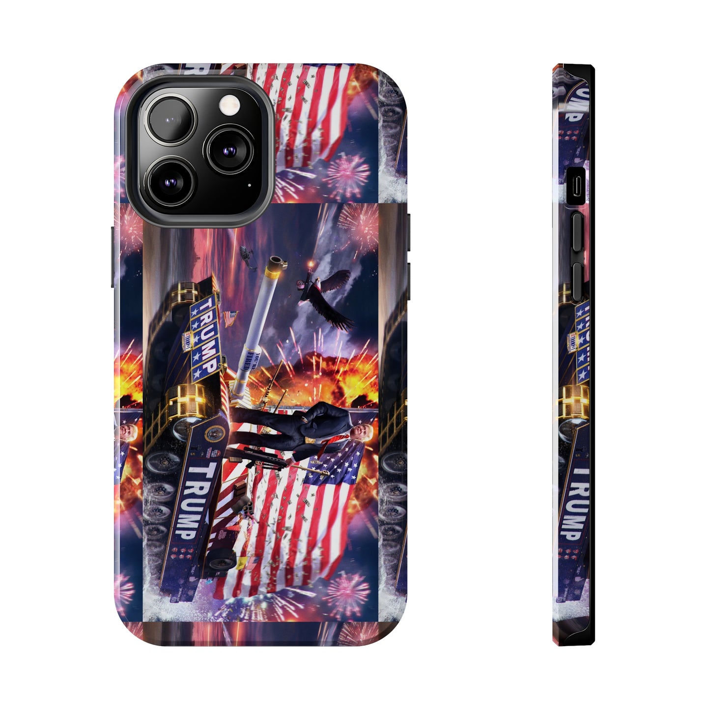 Trump Tank Murica F Yeah Apple iPhone Tough Phone Cases