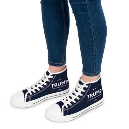 Trump 2024 Make America Great Again MAGA Women's High Top Sneakers Shoes