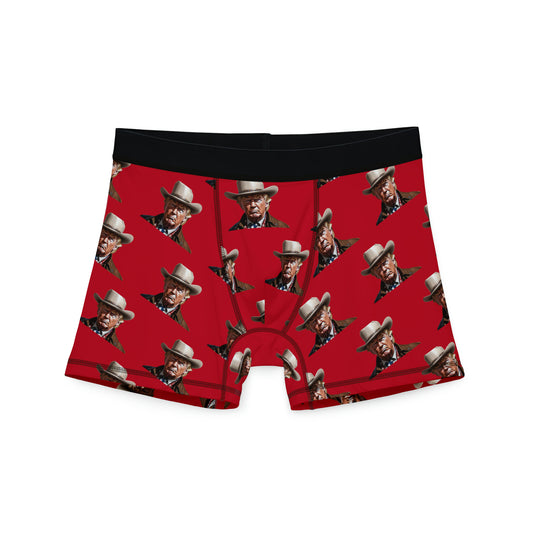 Cowboy Trump Red All over Print Men's Boxer Briefs