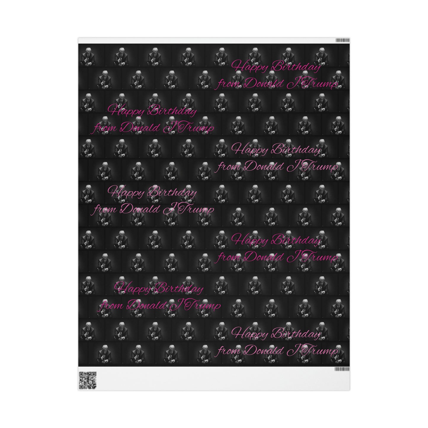 Happy Birthday From Donald J Trump Gift Wrapping Paper (Pink)