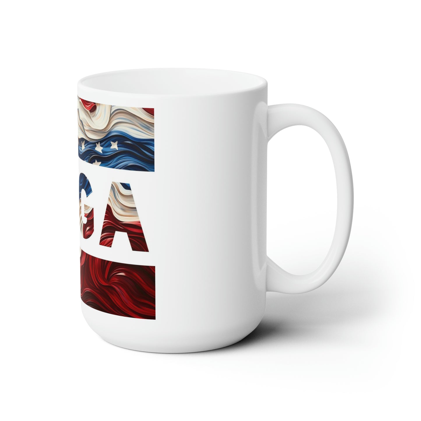 MAGA Flag Jumbo Ceramic Coffee Mug 15oz