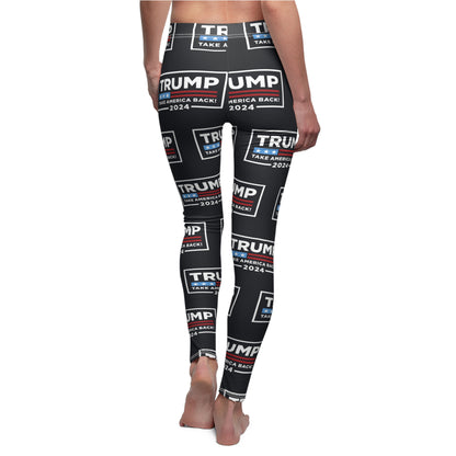 Trump 2024 Take America Back Black Women's Casual Leggings MAGAGA Store