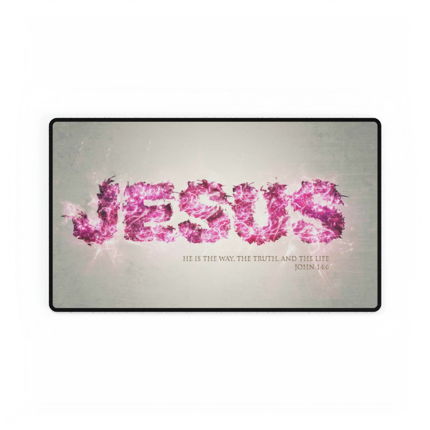 Jesus Pink religious Spiritual Faith Christian High Definition Desk Mat Mousepad