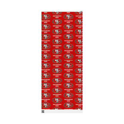 San Francisco 49ers Red NFL Football Birthday Gift Wrapping Papers Holiday