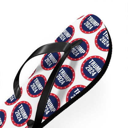 Trump 2024 Red White and blue Comfy Summer Beach Unisex Flip Flops