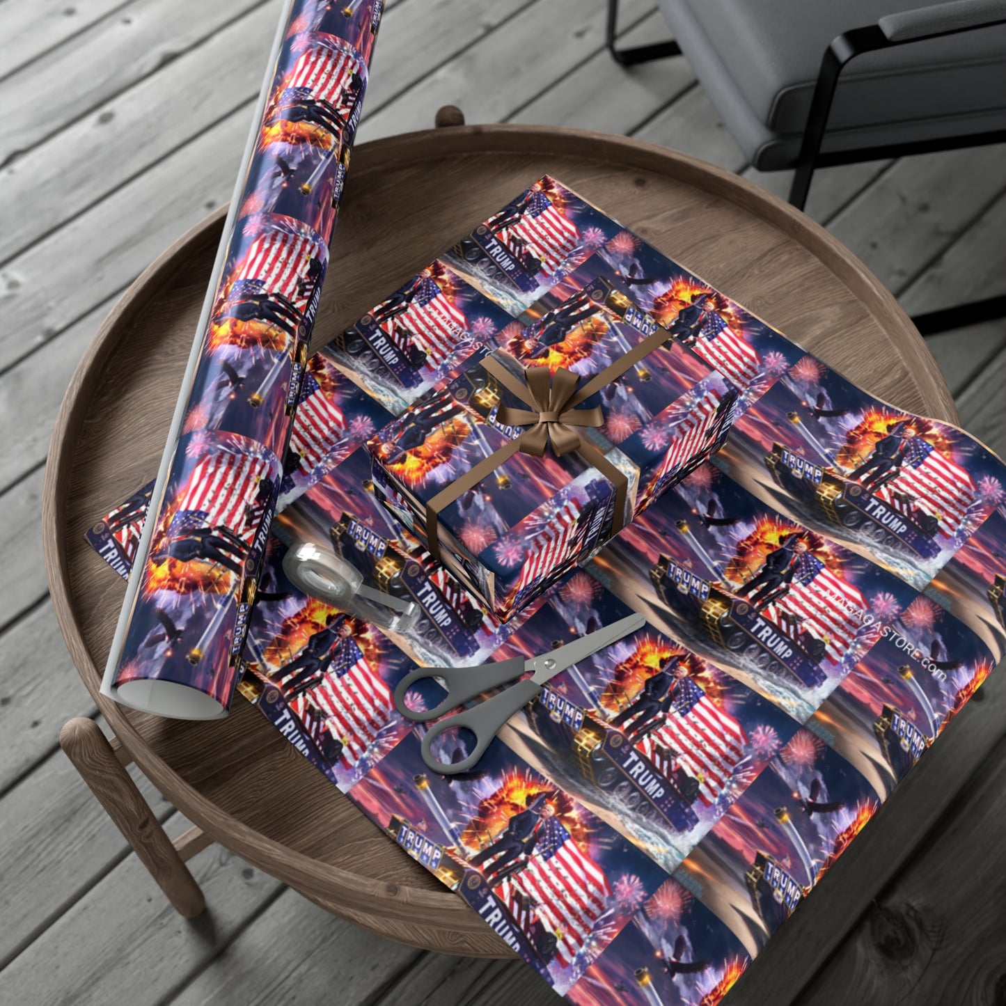 Trump the Warrior Christmas Wrapping Paper