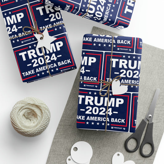 Trump Take America Back Birthday Gift Present Wrapping Paper MAGA