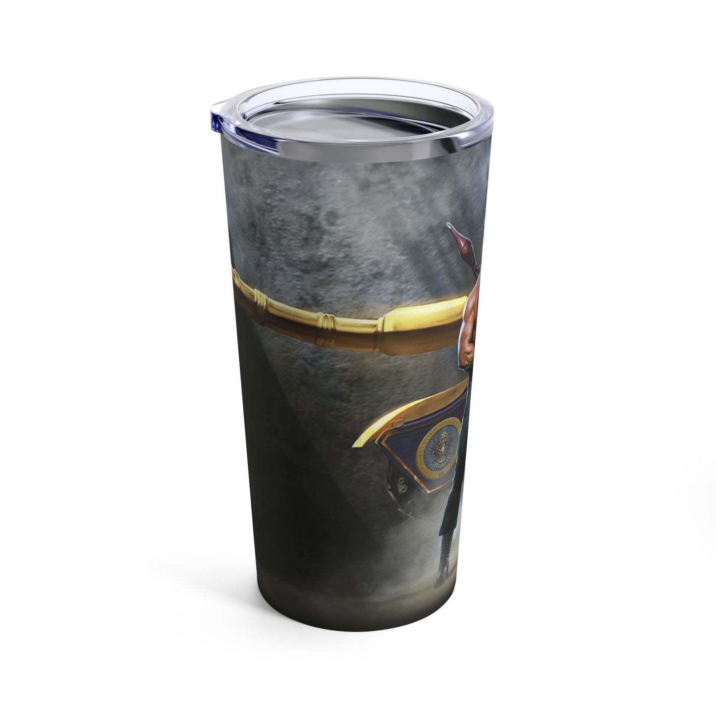Rambo Trump 2024 Black MAGA Hot and Cold Stainless Tumbler 20oz
